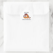 Word onoverwinnelijk Unisex Ronde Sticker (Tas)