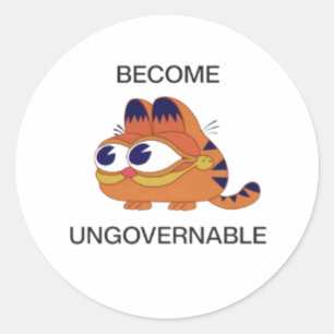 Word onoverwinnelijk Unisex Ronde Sticker