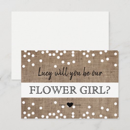 Word onze Bloemenmeisje Kaart (Voorkant / Achterkant)