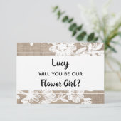 Word onze Bloemenmeisje Kaart (Staand voorkant)