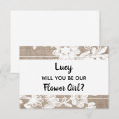 Word onze Bloemenmeisje Kaart (Voorkant / Achterkant)