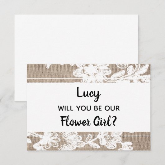 Word onze Bloemenmeisje Kaart (Voorkant / Achterkant)