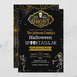 Word onze Ghost Dansende Skelet Costume Party Kaart