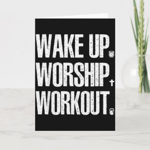 Word op aanbidding Workout Liefhebbers Geloof Chri Kaart