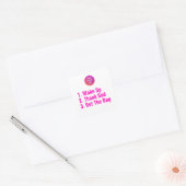 Word op, dank God Inspirerend Vierkante Sticker (Envelop)