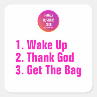Word op, dank God Inspirerend Vierkante Sticker