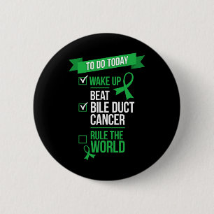 Word op, versla galblaaskanker, heers over de were ronde button 5,7 cm