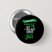 Word op, versla galblaaskanker, heers over de were ronde button 5,7 cm (Voorkant /achterkant)