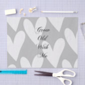 Word oud met mij Liefde Grijs Wit Harten Trouwen Tissuepapier (Craft)