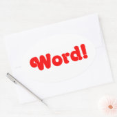 Word! Ovale Sticker (Envelop)