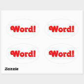 Word! Ovale Sticker (Vel)