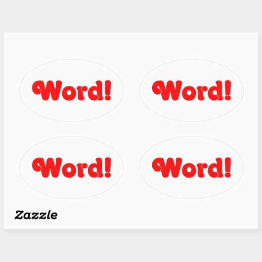 Word! Ovale Sticker (Vel)