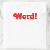 Word! Ovale Sticker (Tas)
