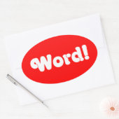 Word! Ovale Sticker (Envelop)