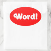 Word! Ovale Sticker (Tas)