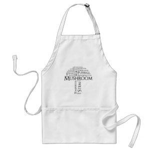 Word-paddenstoel Apron (zwarte tekst) Standaard Schort