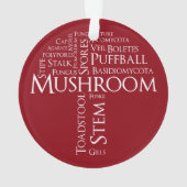 Word-paddenstoel voor sierdoeleinden (witte tekst) ornament (achterkant)