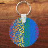 WORD-PATROON VAN GAY -.png Sleutelhanger (Voorkant)