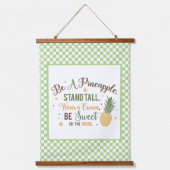 Word Pineappelkunst Hangend Wandkleed (Voorkant)