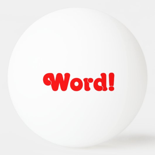 Word! Pingpongbal (Achterkant)
