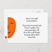 Word-problemen van de wiskunde... Funny Stuur een  Briefkaart (Voorkant / Achterkant)