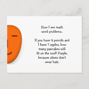 Word-problemen van de wiskunde... Funny Stuur een  Briefkaart