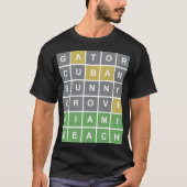 Word Puzzle "Miami Beach" T-shirt (Voorkant)