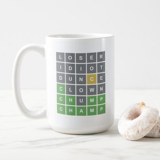 Word Puzzle-Mok Koffiemok (Met donut)