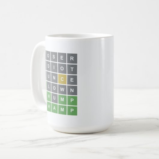 Word Puzzle-Mok Koffiemok (Voorkant links)