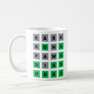 Word Puzzle-Mok voor Hondenliefhebbers Koffiemok