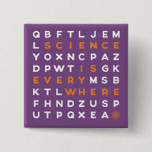 Word Puzzle Pin - Science is overal