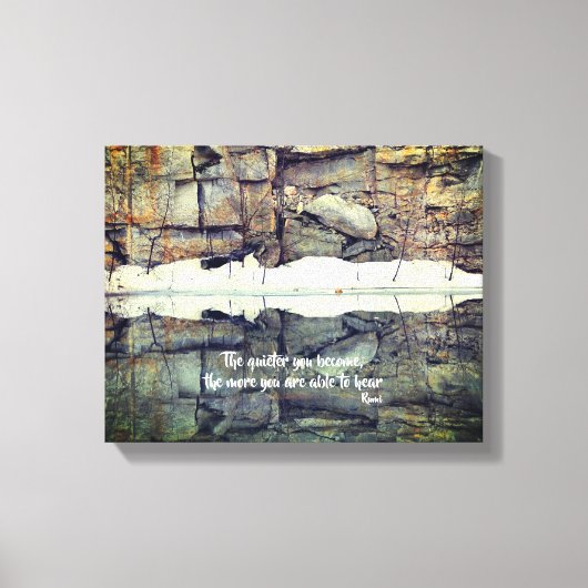 Word Quote Quote Quiet Rumi Inspirerend Canvas Afdruk (Voorkant)