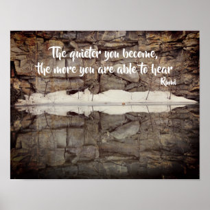 Word Quote Quote Quiet Rumi Inspirerend Poster