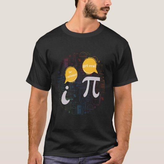 Word Rationele Wiskunde Humor Pi en I Talking T-shirt (Voorkant)