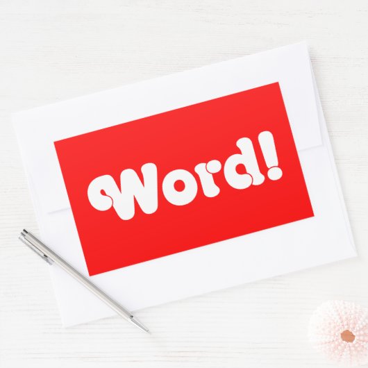 Word! Rechthoekige Sticker (Envelop)