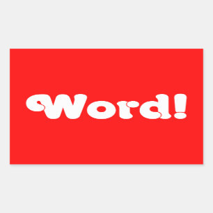 Word! Rechthoekige Sticker
