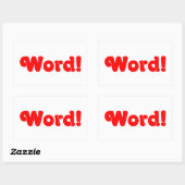 Word! Rechthoekige Sticker (Vel)