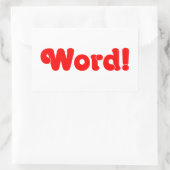 Word! Rechthoekige Sticker (Tas)
