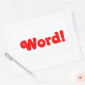 Word! Rechthoekige Sticker (Envelop)