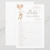 Word Scamble Baby shower Game We kunnen wachten (Voorkant / Achterkant)