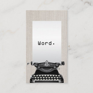 "Word."  schrijfmachine legant liner Visitekaartje