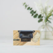 Word Schrijfschrijfmachine auteur Antiek Visitekaartje (Staand voorkant)