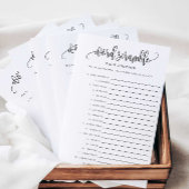 Word Scramble Baby Edition Paper Game Kaart