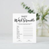 Word Scramble Baby shower Game (Staand voorkant)