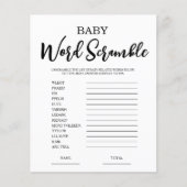 Word Scramble Baby shower Game (Voorkant)