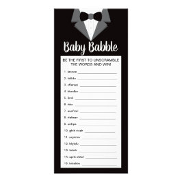 Word Scramble Baby shower Game, 25-pack Reclamekaart