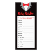 Word Scramble Baby shower Game, 25-pack Reclamekaart (Voorkant)