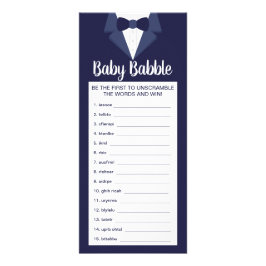 Word Scramble Baby shower Game, 25-pack Reclamekaart