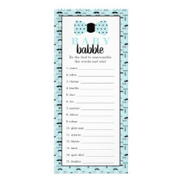 Word Scramble Baby shower Game, 25-pack Reclamekaart