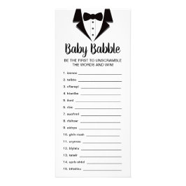 Word Scramble Baby shower Game, 25-pack Reclamekaart